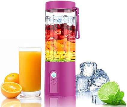 Portable Blender, Personal Size Blender for Shakes and Smoothies, USB Rechargeable, Powerful Cutting Power with 10 Blades, 20 oz Juicer Cup for Sports and Travel