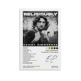 Bailey Zimmerman Poster Religiously The Album Album Cover Poster for Room Aesthetic Canvas Wall Art Bedroom Decor 24x36inch(60x90cm)
