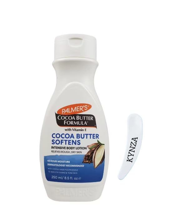 Palmers Cocoa Butter Body Lotion with KYNZA Cosmetic Spatula | Deep Daily Moisturising Skin Therapy with Vitamin E | For Dry Skin Evens Skin-Tones & Smooths Marks | 48 Hour Hydration