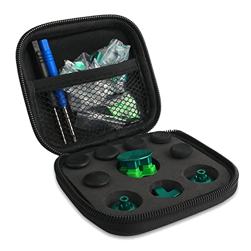 Kits de substituição de botões de bala de metal magnético 31 em 1 para controle PS5/PS4 (verde)