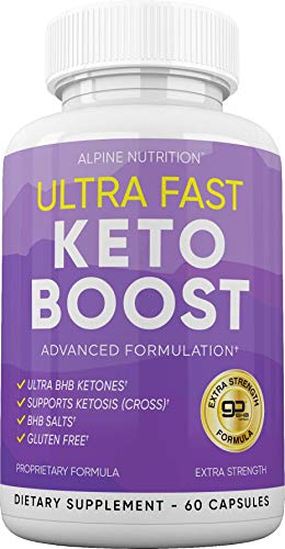 Ultra Fast Keto Boost Pills - Keto BHB Diet Pills for Women and Men  Keto Supplement BHB Salts for Ketogenic Diet  Ketosis Exogenous Ketones  60 Capsules for 30 Day Supply
