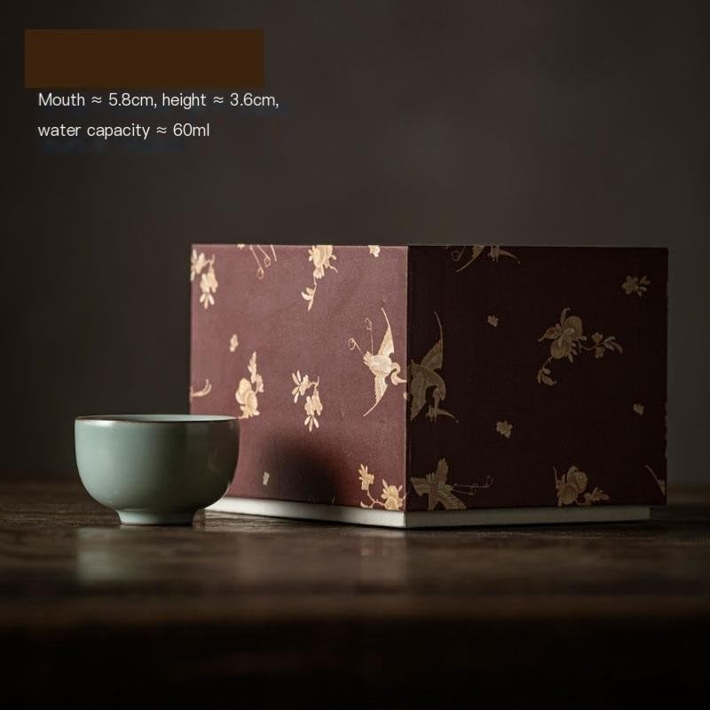 Filiżanki do Matchy Kung Fu Master Cup Kubek do herbaty Ceramiczny kubek do herbaty Pu'er Celadon Przenośny podróżny kubek do herbaty z pękniętym lodem Zestaw do herbaty z zaparzaczem