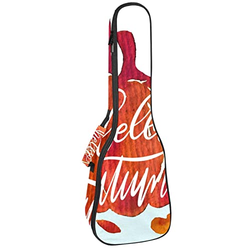 Sac rembourré pour ukulélé au motif citrouille automnale pour musicien