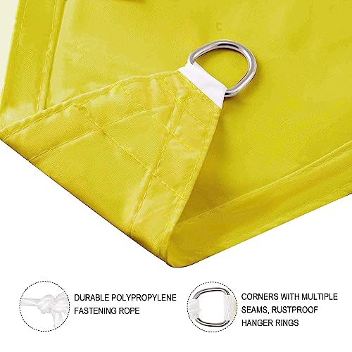Voile d'ombrage terrasse 6x9 m imperméable or avec corde de fixation - 6