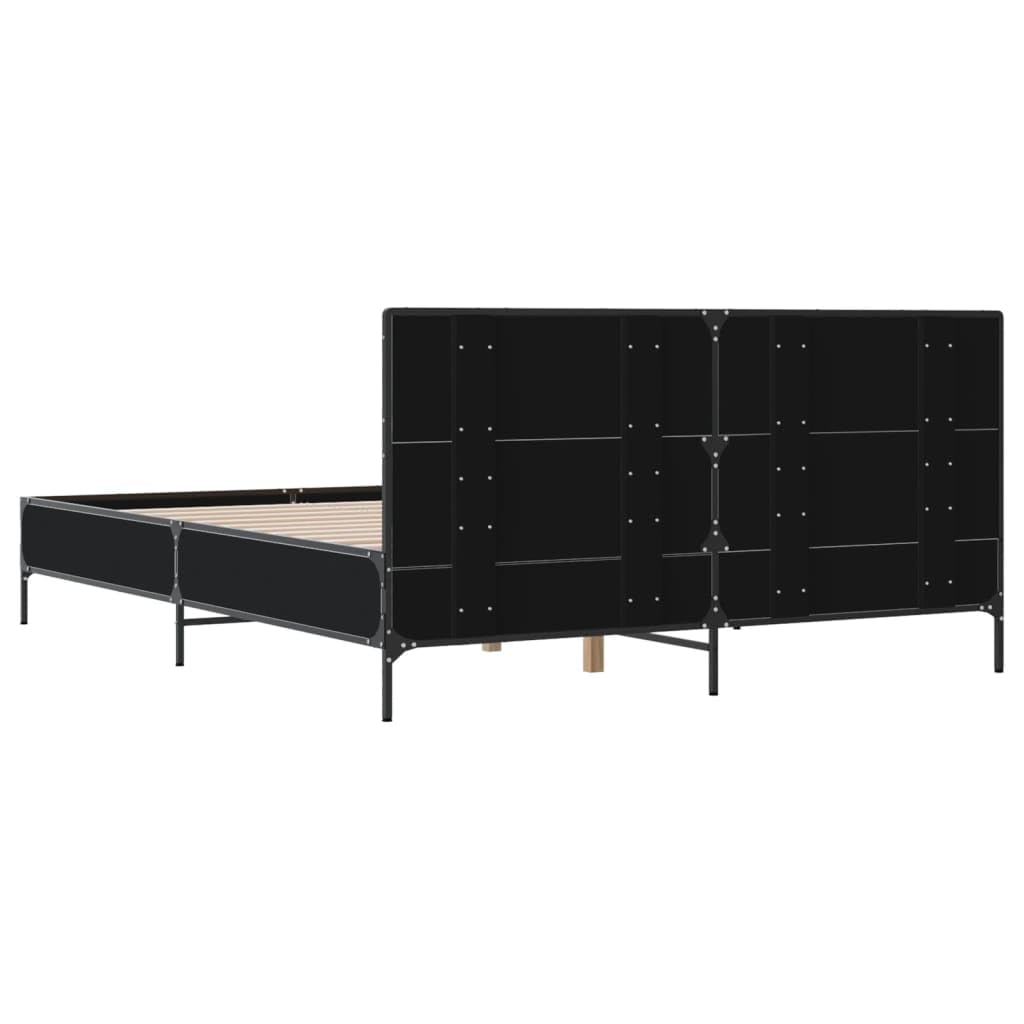 Legno Multistrato Stabile Metallo Nero 150x200 cm