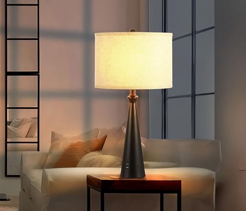 Set de 2 Lámparas de Mesa para Dormitorio Modernas Negras miniatura 2