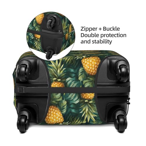 Luggage Cover Protector - Green Tropical Pineapple Print Fit 18-21 Inch Suitcase Covers for Luggage3