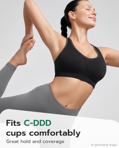 Image of FITTIN Supportive Sports Bra for Large-Bust: 12-Hour Zero-Pressure Comfort