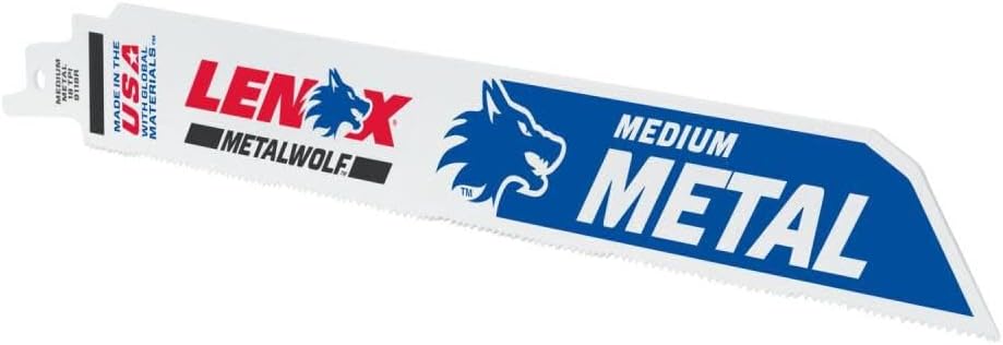 LENOX Tools LAZER Metal Cutting Reciprocating Saw Blade, Bi-Metal, 9-inch, 18 TPI, 25/PK