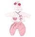 Götz 3402588 Babykombi Leo & Karo Gr. S - 3-teilige Puppenkleidung für Babypuppen mit Einer Größe von 30 - 33 cm - bestehend aus Mütze, Jacke, Hose
