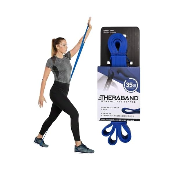 THERABAND High Resistance Band, Exercise, Workout, Physical Therapy, Blue