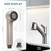 Pull Out Kitchen Faucet Head Replacement, 2 Function Sink Sprayer Head, G1/2 or 13/16 Inch Male Thread Connector, Spray Head Faucet Head Kitchen Tap Sprayer Spout, Brushed Nickel