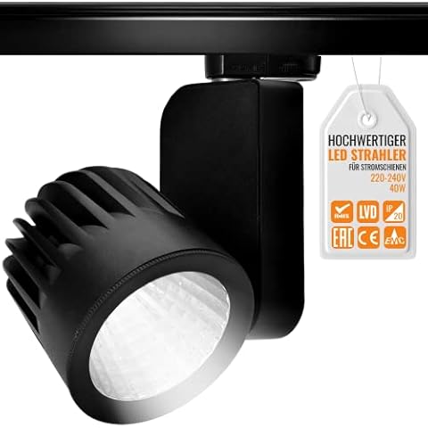 ORANGE LED 3-Phasen Schienen Deckenstrahler - OR-601 LED Spot schwarz - 40W - 30° - hochwertiger LED Strahler Cover