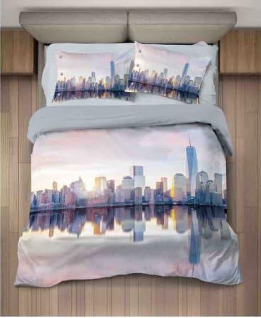 PAGO POCO Bettwäsche New York 100% Baumwolle für Einzelbett Neuheit...