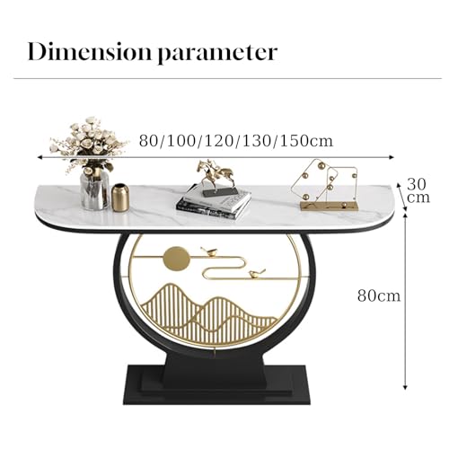 Mesa consola para detrás del sofá y pasillo con acabado moderno 3