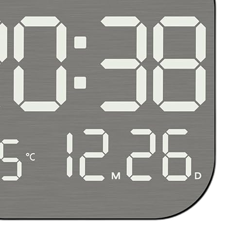 Despertador con brillo regulable y pantalla LED clara para dormitorio y viaje 7