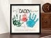 KindlyToys Custom Hands Down Best Dad Ever - Personalized Wooden Sign - Celebrate Dad with Handprints and Custom Message - Handmade Fathers Day Gift DD02