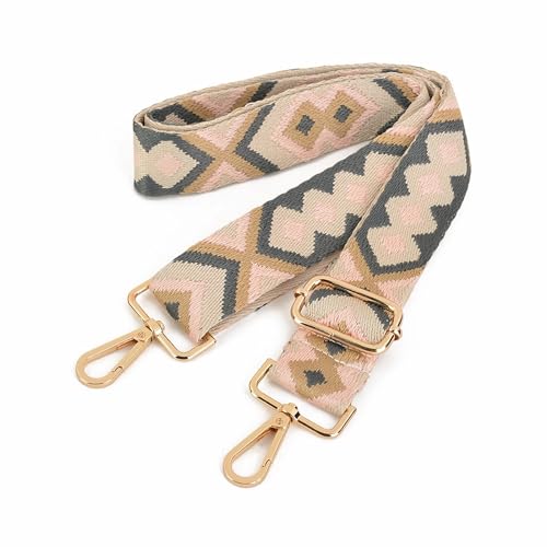 Image of Purse Strap Replacement Wide Adjustable Crossbody Shoulder Strap Guitar Straps for Handbag Rhombus Grey