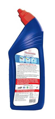 Image of Hommies Advanced Toilet Cleaner 2L 10X Power Formula, Kills 99.9% Germs, 5-Minute Rapid Action, Long-Lasting Fragrance | Original Liquid Cleaner -1 L X 2Packs