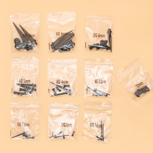 Marsrut 48Pcs Acrylic, Silicone Ear Stretching Kit: Lightweight Tapers, Heart Tunnels & Plugs For Starter Expanders | Body Piercing Jewelry Earring Gauges Gauging Set For Men thumb #1