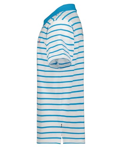 Nautica Boys' Short Sleeve Striped Polo Shirt, Coast Stripe Hawaiian Ocean, 18-20