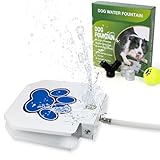 BACOENG Dog Water Fountain Step On, Dog Sprinkler Paw Activated, Outdoor Water Fountain for Dogs, Drinking Water Toy, Upgrade Copper Valve Set, Blue