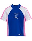 SunBusters Girls S/S Rash Guard(UPF 50+), Buttercup, 6/7 yrs
