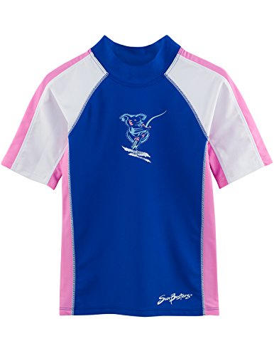 SunBusters Girls S/S Rash Guard(UPF 50+), Buttercup, 6/7 yrs