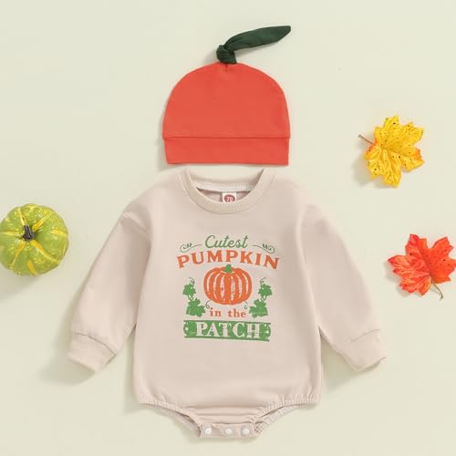 Mersariphy Baby My First Halloween Outfits Newborn Infant Toddler Girl Boy Sweatshirt Bubble Romper Cutest Pumpkin Clothes thumb #2