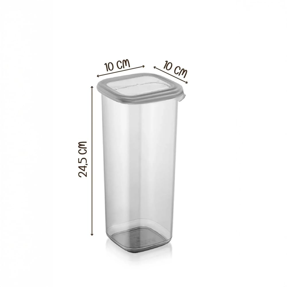 24-teiliges Vorratsdosen Set – Quadratisch & transparent – 4 Größen (1750/1200/550/450 ml) – Mit Etiketten – BPA-frei, stapelbar, mikrowellen- & gefriergeeignet