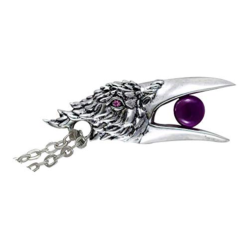Collier pendentif corbeau symbole d'intelligence et capacité en zinc