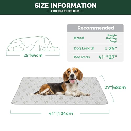 Fxw Washable Pee Pads for Dogs Puppy Pads with Super Absorbent 41 X 27 Specifically Designed for 42inch Cages Rectangle  Cucciolini Doodles Fxw washable pee pads for dogs puppy pads with super absorbent 41 x 27 specifically designed for 42inch cages rectangle   cucciolini doodles