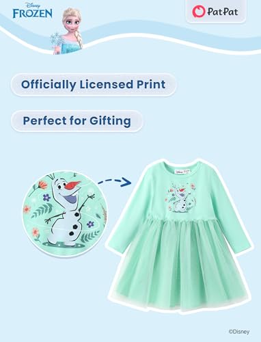 Image of Disney Princess Frozen Elsa Minnie Stitch Toddler Girl Tulle Tutu Dress Ruffle Sleeve Mesh Summer Birthday Party Clothes 2-9Y