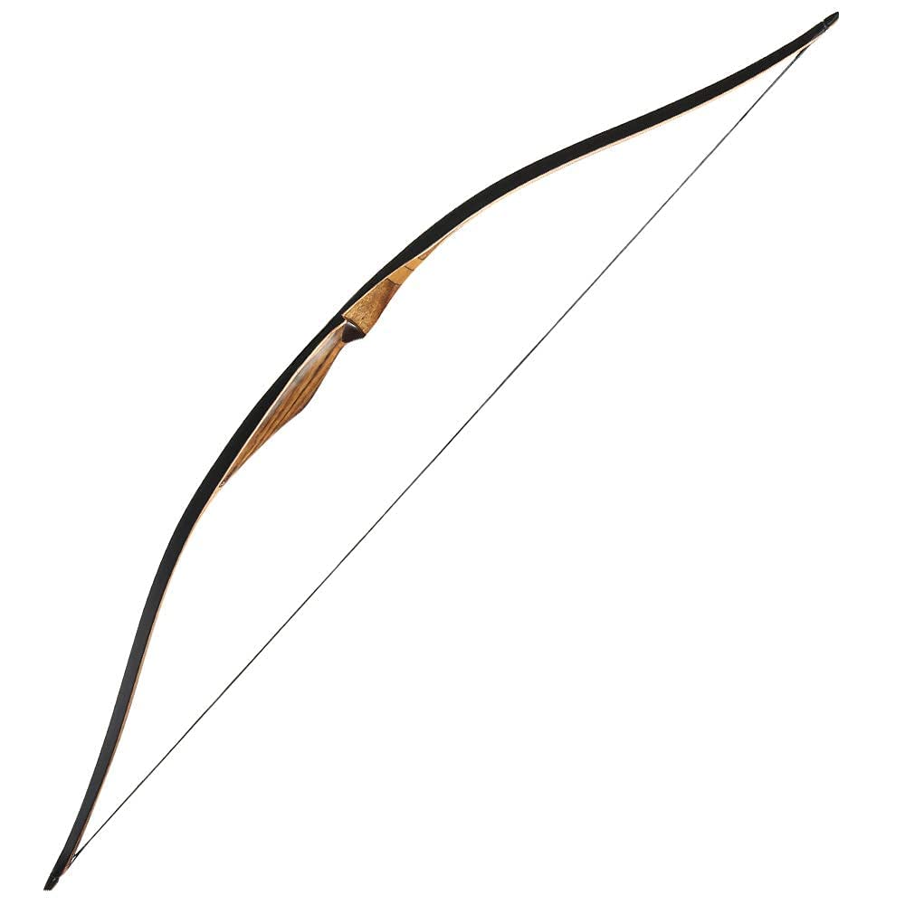 Huntingdoor Tiro con L'Arco 54 '' Arco Lungo da Caccia Ricurvo Arco e Freccia Arco Tradizionale da Caccia in Legno 20 25 30 35 LBS con silenziatore a Sfere Lontra (30lbs)