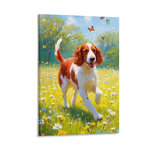 Setter irlandais peinture sur toile pour célébrer l'amour des animaux