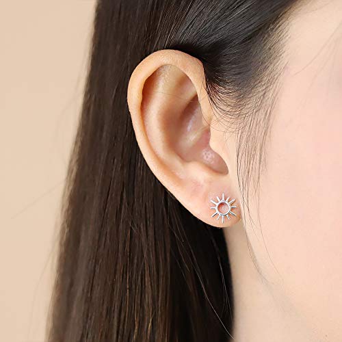 Boma Jewelry Sterling Silver Sunburst Sun Open Circle Stud Earrings3