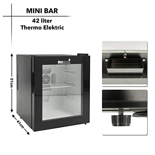 MaxxHome Mini koelkast 38L - 230V, enkeldeurs tafelmodel koelkast, retro design, geschikt voor thuis, kantoor en andere… - Image 7
