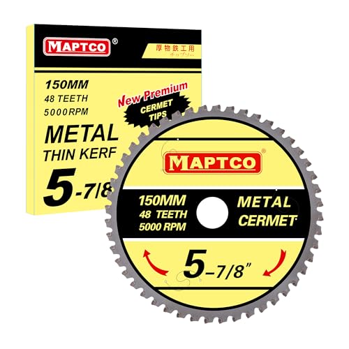 Lame scie circulaire 150mm 48T cermet pour découpe de métal et tôle