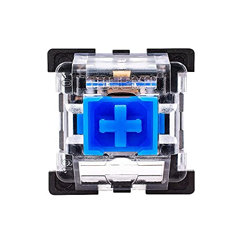 Image of OUTEMU Blue Switches 3-pin Tactile Clicky 50gf - DIY Replacement for Mechanical Gaming Keyboard - 20 Pack with 1 Switch Puller
