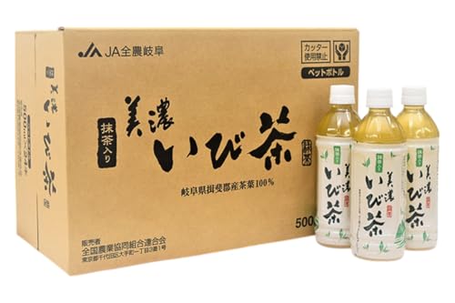 [3ヶ月連続お届け]美濃いび茶(抹茶入り)500ml 1ケース24本入