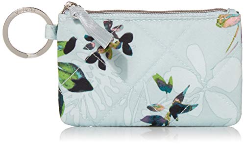 Vera Bradley Women s Performance Twill Zip ID Case Wallet, Seawater Blooms, One Size