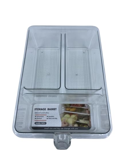 INKULTURE Stackable Acrylic Fridge Organizer Sturdy Pantry And Refrigerator Storage Bins With Handles Fridge Containers| Pack of 01 (B09TBPDFQC) Amazon Price History, Amazon Price Tracker