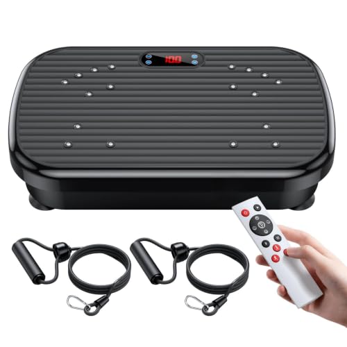 PUREROYI vibration plate with LED touch screen and remote — the widest speed range in the set at 180 levels