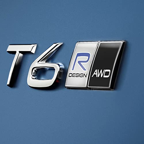 Tailgate Personalized Stickers Compatible With Volvo And Polestar,Rd Awb Rear Trunk Emblem Badge Chrome Decalstickers Xc90 Xc60 S90 S60 V90 V60 Xc40 T5 T6 B5 B6 T8 Accessories (Awd-Black) #TOP4