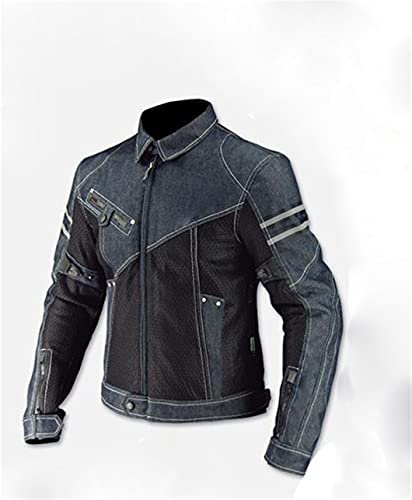 ONSEBCDRS Denim Jacket Unisex Woman Men Motorcycle Jackets Dark Blue XXL
