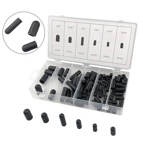 image for CHICHIYANG 6 Sizes Vacuum Hose Caps, 80Pcs Vacuum Cap Assortment, Auto