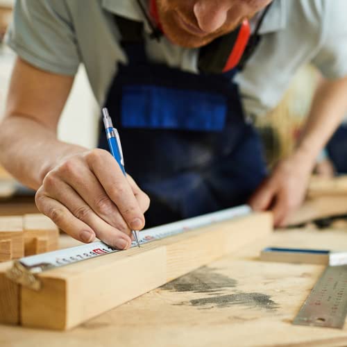 Habibee 3 Pack Carpenters Pencil Set With 24 Pcs 2.0Mm Refills Replacement, Mechanical Carpenter Pencils With Sharpener, Deep Hole Woodworking Pencil Maker For Construction/Carpenters/Drawing/Scriber #TOP6