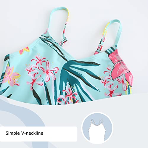Image of Moon Tree Girls One Piece Swimsuits Ruffle Swimwear Beach Bathing Suit 2-14 Years