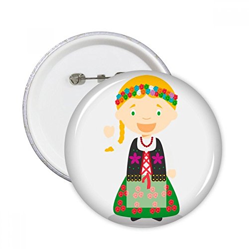 Pins Badge Bouton Sourire Pologne XXL pour Personnaliser vos Vestes et Sacs