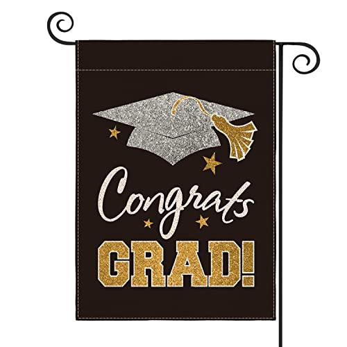 AVOIN colorlife 2027 Congrats Grad Graduation Cap Garden Flag 12x18 Inch
